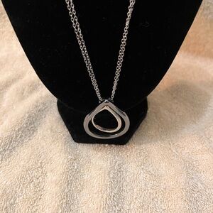 Lia Sophia Elegant Silver Pendant Necklace